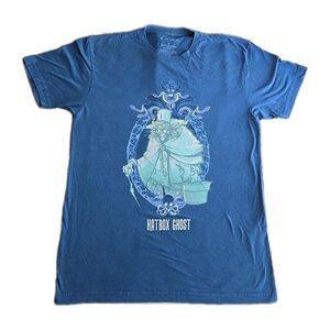 Disney Haunted Mansion Hatbox Ghost Tee Shirt Glow in the Dark Adult Medium